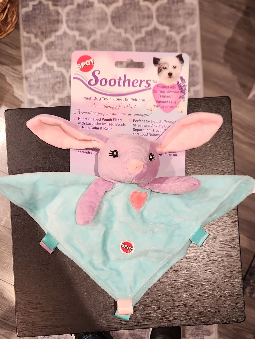 Spot Soothers Purple & Blue Plush Dog Blanket Toy
